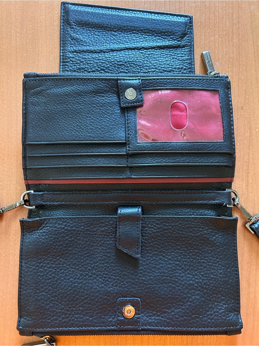 Hammitt Levy Black Leather Crossbody Wallet - Picture 7 of 11
